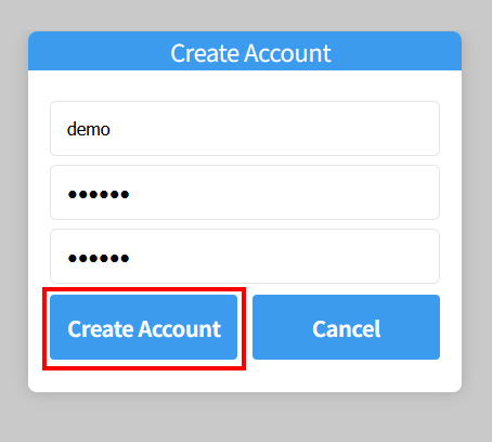 Create Account Confirm