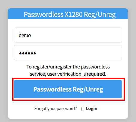 Paswordless Registration Confirm